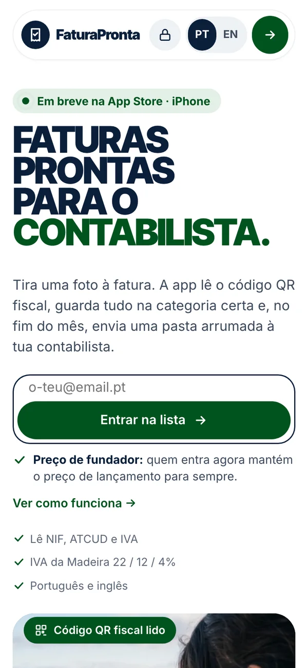 FaturaPronta no telemóvel