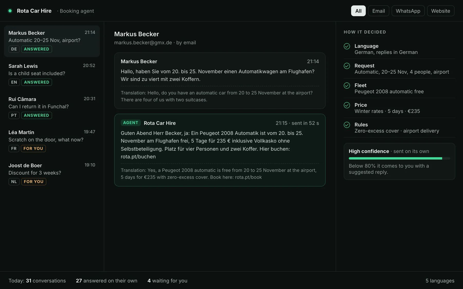 Illustrative example: AI agent