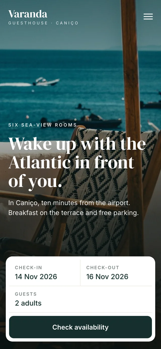 Illustrative example: site on a phone
