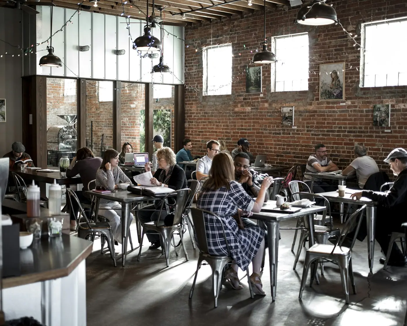 A busy restaurant at lunchtime