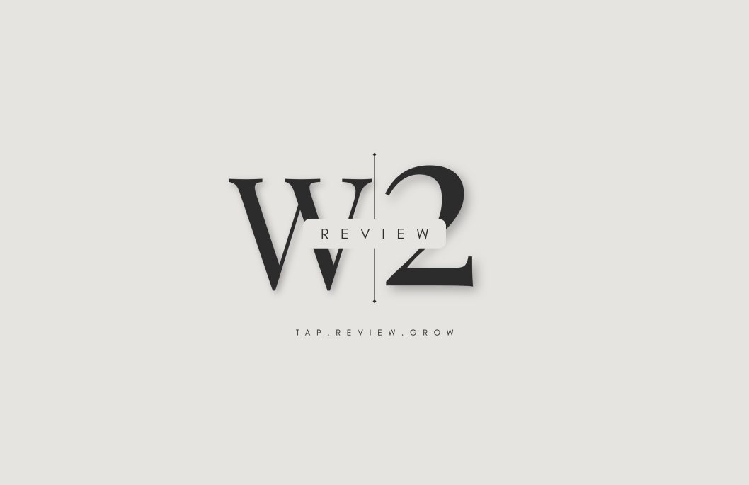 Custom branded W2 Reviews card design